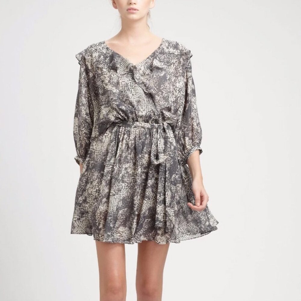 Rachel Zoe Animal Print Silk Dress